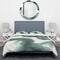 Designart 'Gouache Green on Gray I' Geometric Bedding Set - Duvet Cover & Shams